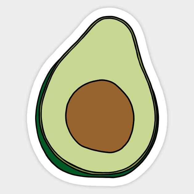 Avocado Half Sticker by murialbezanson